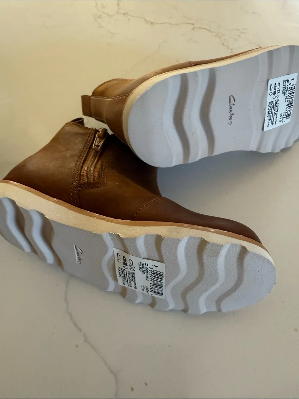 Clarks - Toddler Brown Leather Chelsea Boots - Classic Slip-On Style